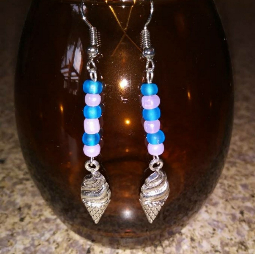 Ice cream cone earrings